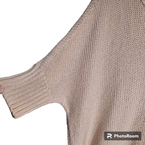 Chico's Hi-Lo Mallory Pullover  Short Sleeve Sweater in Blush Color Size Small - Picture 3 of 10